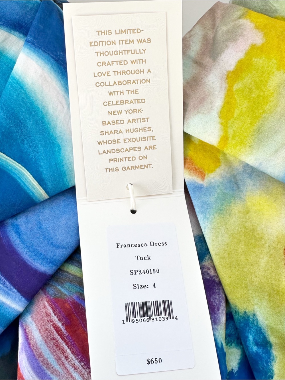 NWT Ulla Johnson Francesca Tuck Landscape Limited Edition Midi Dress Size 4 - Picture 12 of 14